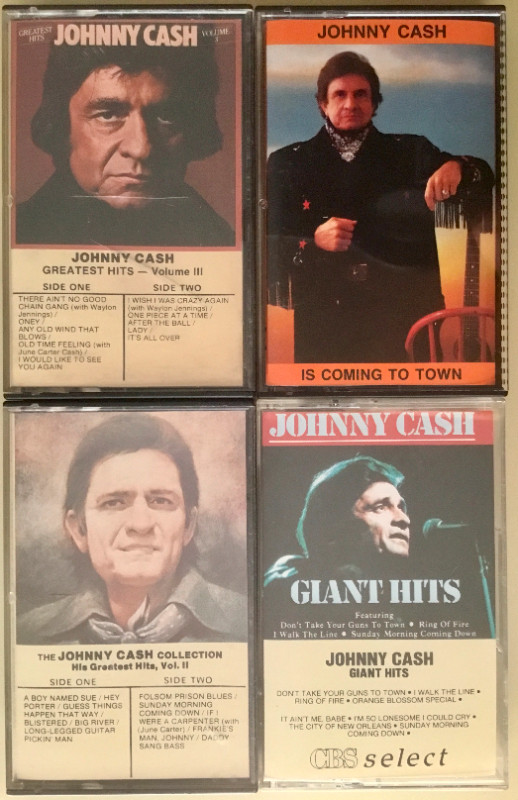 4 Vtg Johnny Cash Audio Cassette Johnny Cash Is Coming to Town in CDs, DVDs & Blu-ray in Ottawa