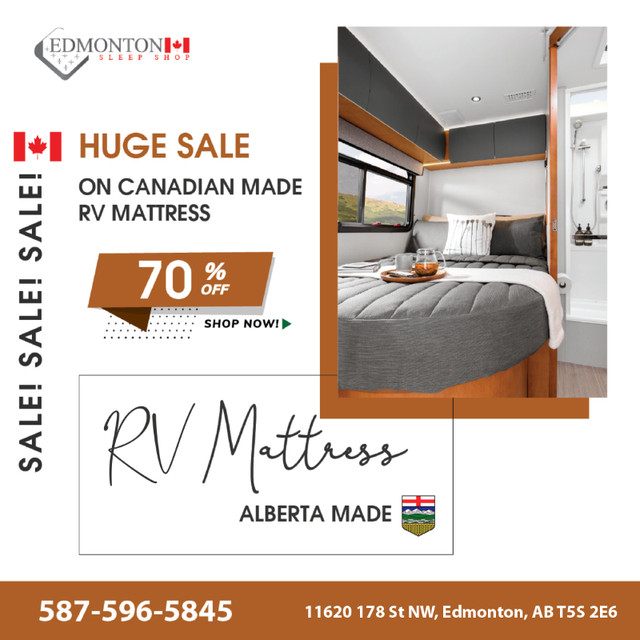 Alberta made RV mattresses Starts 379.00 Beds & Mattresses