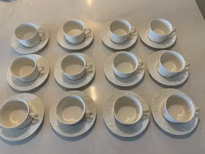 Mikasa - Teacup and Saucer - White - Set of 12, View more