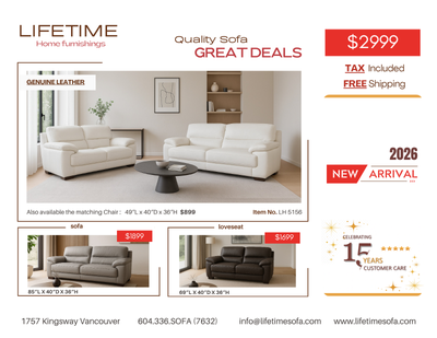 Genuine Top Grain Leather sofa & Loveseat, View more