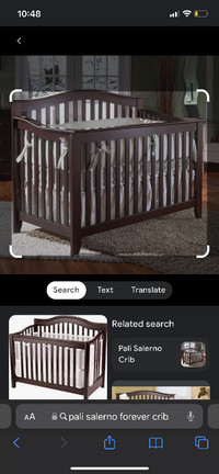 Crib, convertible to single bed