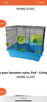Cage petits rongeurs hamster hamster nain souris…