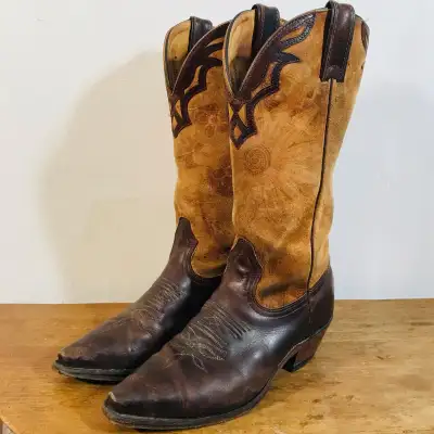 Boulet made in Canada vintage cowboy leather boots