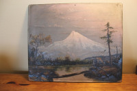 Old Mountain Scene Painting