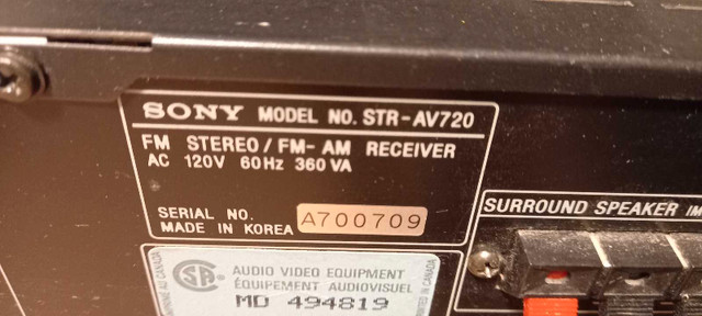 Sony stereo receiver  in Stereo Systems & Home Theatre in City of Toronto - Image 4