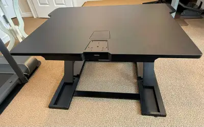 Ergotron WorkFit-TX Standing Desk Converter AND Dual Monitor Arm, View more