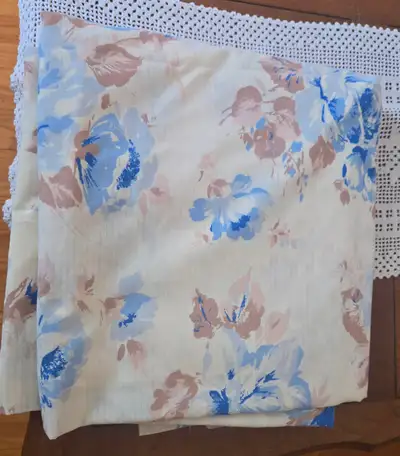 Blue Flowered Flat Bed sheet 48" X 100", View more