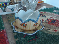 Lovely Antique "Nippon" Tulip Topped Mayonnaise Serving Dish