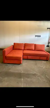 IKEA Orange Sofa Bed Sectional Couch