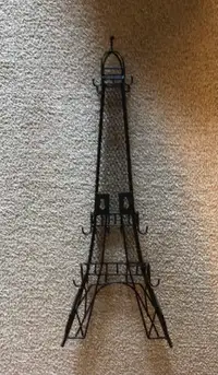 Paris Eiffel Tower Jewelry Holder Display Wall Art Metal