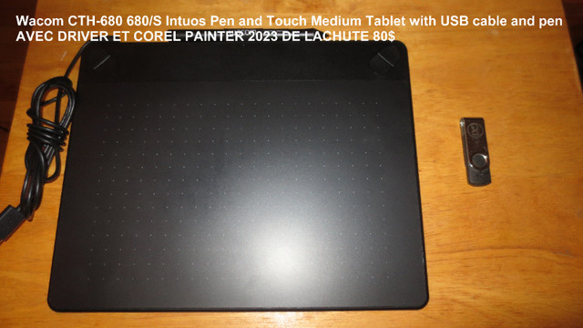 Wacom CTH-680 680/S Intuos Pen and Touch Medium Tablet with USB dans Autre  à Laurentides