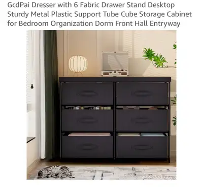 GcdPai 6-Drawer Dresser Storage Cabinet, View more