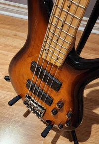 2011 Ibanez SR375M Brown Burst 5-String Bass