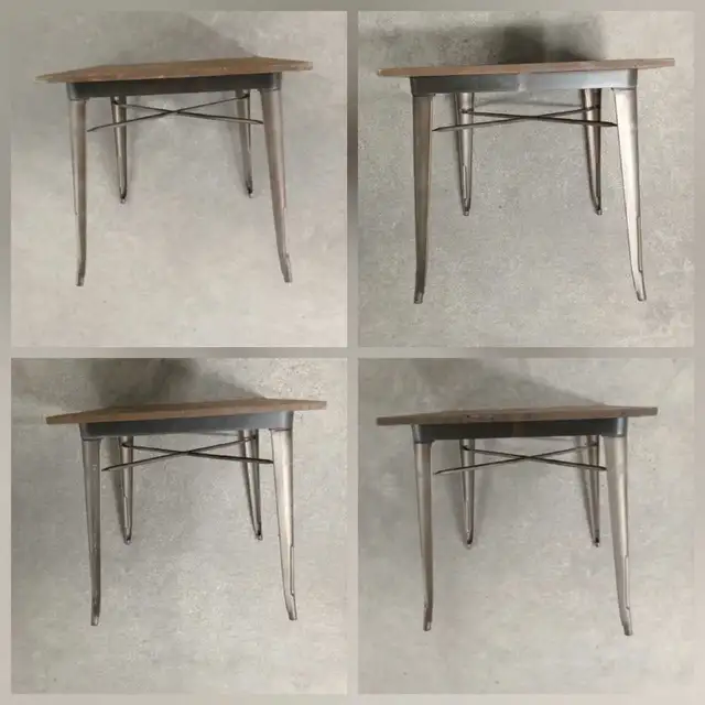 FDW Dining Table Heavy Duty Outdoor Metal Wood Bar Kitchen in Patio & Garden Furniture in City of Toronto - Image 5