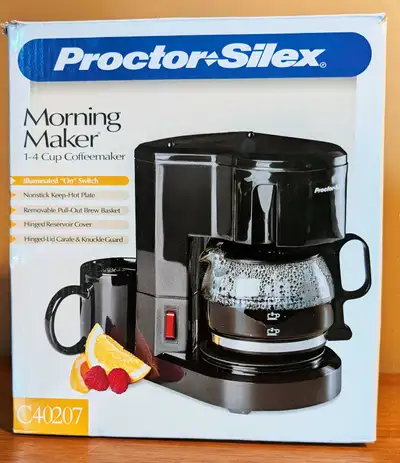 Proctor Silex Morning Maker 1–4 Cup Coffeemaker - Complete in Or, View more