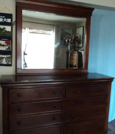 Wood Dresser with Mirror for sale, View more
