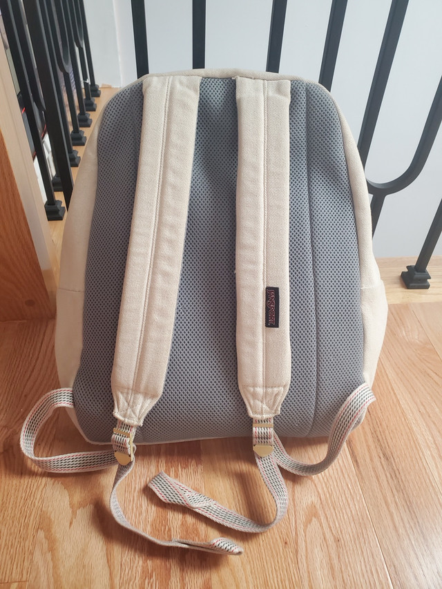 White Canvas Jansport Backpack with Laptop Sleeve in Women's - Bags & Wallets in Windsor Region - Image 3
