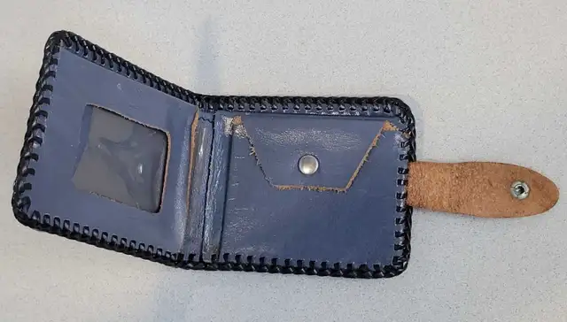 Classic handmade leather Western wallet. 64959977248129122