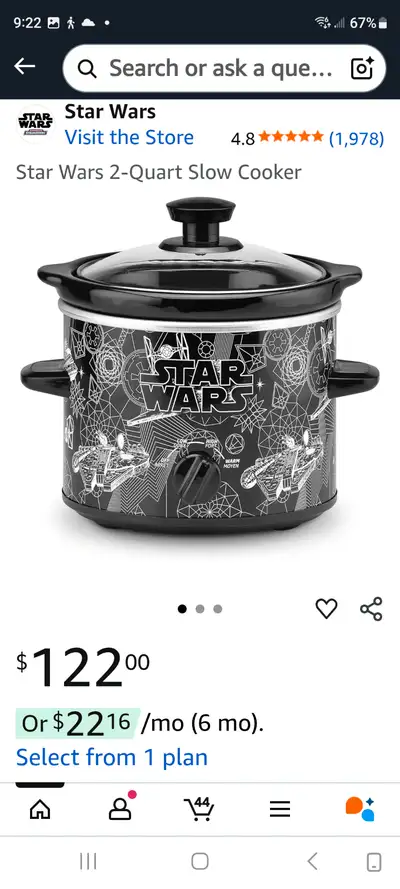 STAR WARS SLOW COOKER, View more