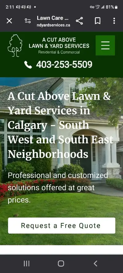 Calgary Weekly /BiWeekly /Holiday Lawn Cuttings  & Yard & More