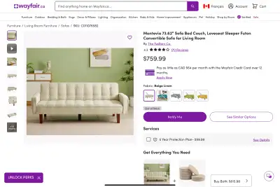 Brand new (still in box) Sofa Bed Couch, View more