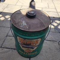Vintage 5 gallon motor oil tin can