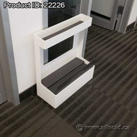 White Rolling CPU Computer and Material Cart