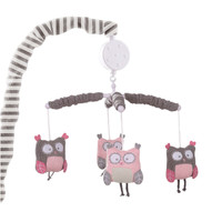 New! Levtex Baby - Night Owl Musical Mobile - Pink