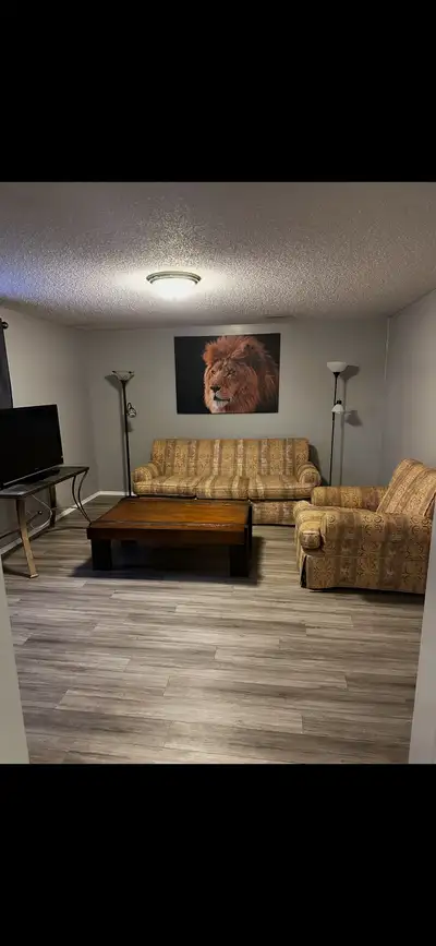 Recently Renovated Two bedroom half duplex fully furnished with separate entrance and full driveway...