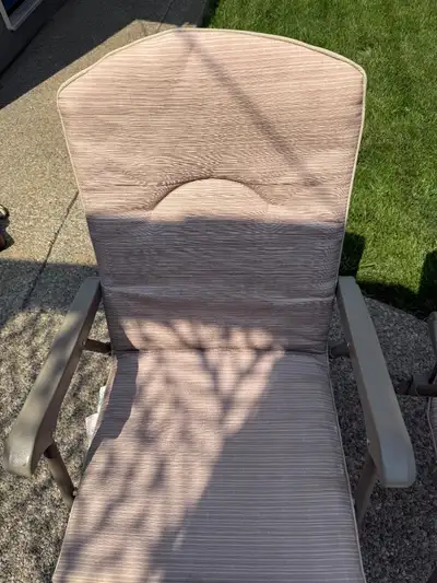 Two outdoor fold up chairs, View more