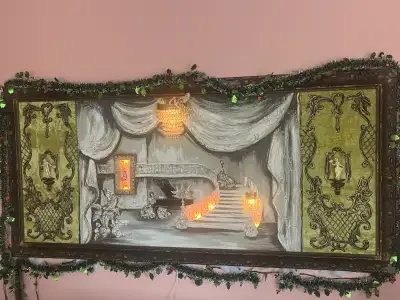 Tableau illuminé trois dimension vintage très rare!, View more