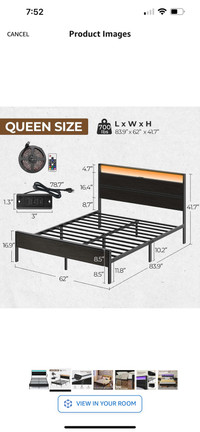 Queen Size Bed & Mattress For sale