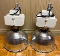 2 Large Industrial Lights with Metal Shade