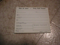 RECU PETITE CAISSE PETTY CASH RECEIPT OFFICE PAPETERIE