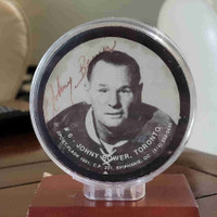Johnny Bower Autographed Puck