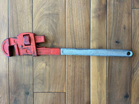 Vintage 24" Tool Steel Pipe Wrench USA