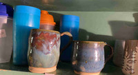 Jackie Hopkins pottery mugs