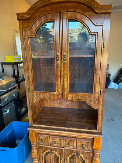 Glass door tall hutch, View more