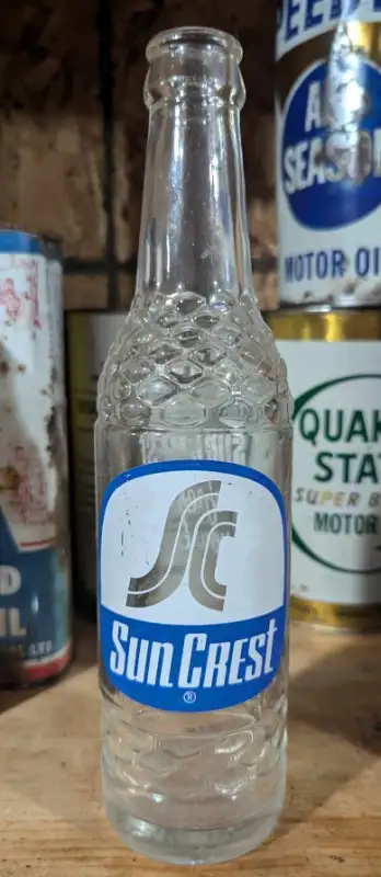 {INV#BSP1111-MS} | Vintage Sun Crest (10 oz.) ACL Soda Pop Bottle. From Sun Crest Co. of Canada in T...