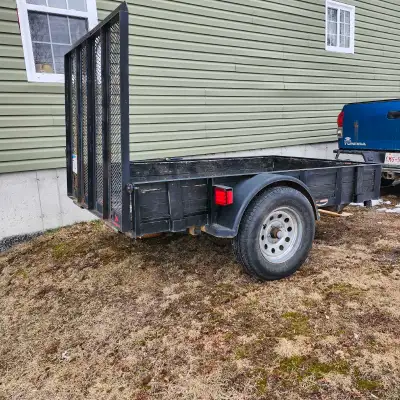 4x8 trailer, 3500lb axle, 15in wheels, landscape tailgate, second owner, very good condition, very s...
