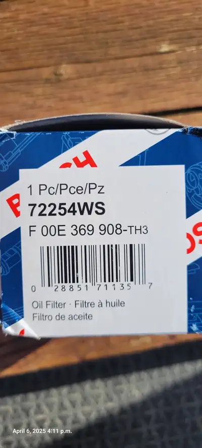 I'm selling a new Bosch Oil Filter 72254WS, designed to keep your engine running smoothly! This filt...