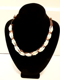 Puka Shell Necklace on Leather Band