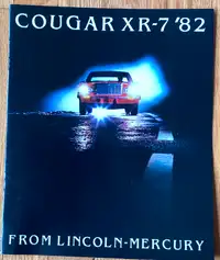 1982 COUGAR XR-7 BROCHURE FOR SALE