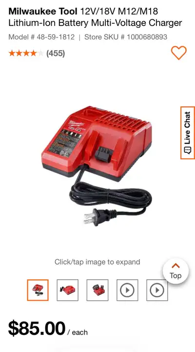 New Milwaukee battery charger , View more