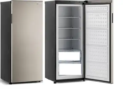 fridge/freezer-Convertible 10CU-stain steel warranty-$399-no tax, View more