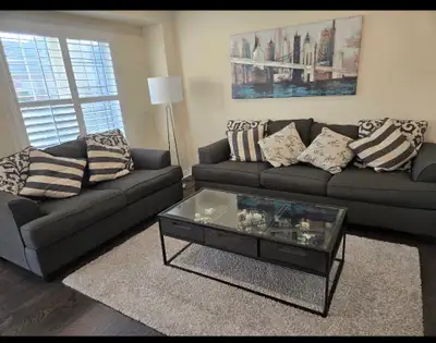 Ashley Dark grey Living Room Sofa Set, View more