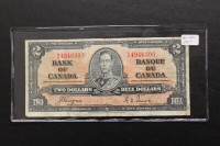 Canada 1937 $2          Banknote
