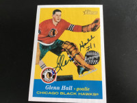 Glenn Hall signed 2001-02 TOPPS heritage hockey card