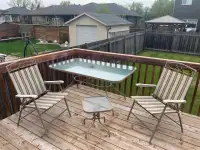 5 Chair Patio Set with Side Table ($50)
