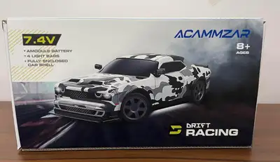 ACAMMZAR 1:16 RC Drift Car, 25KM/H 4WD High Speed Remote Control Cars for Kids, with LED Lights, Two...